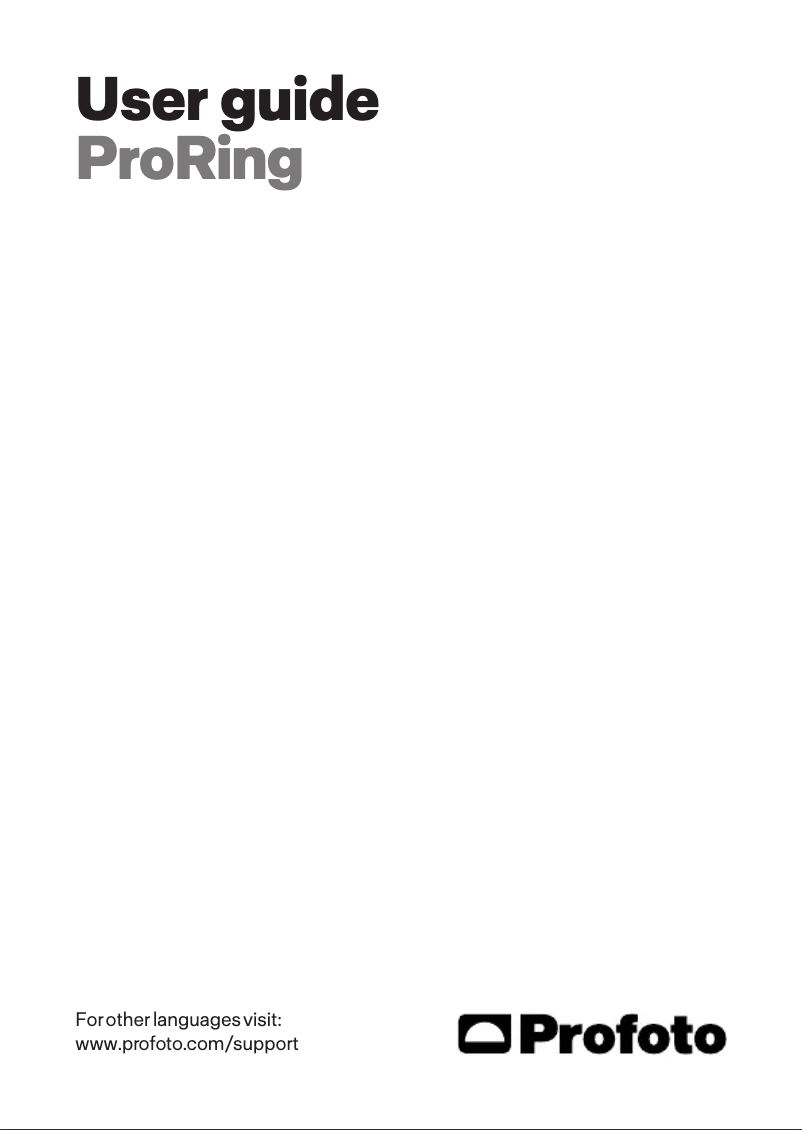 Página 1 del manual Manual de usuario Profoto ProRing