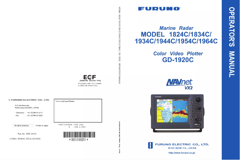 Página 1 del manual Manual de usuario Furuno 1946C