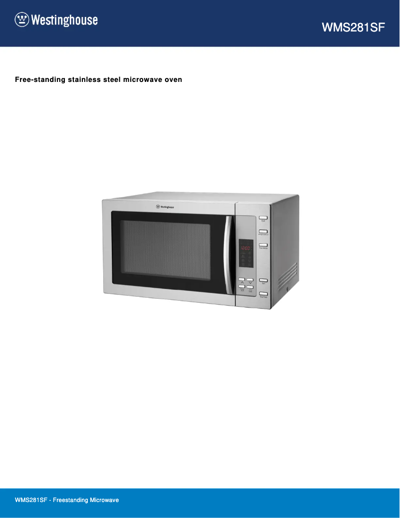 Imagen de la primera página del manual del dispositivo WMS281SF