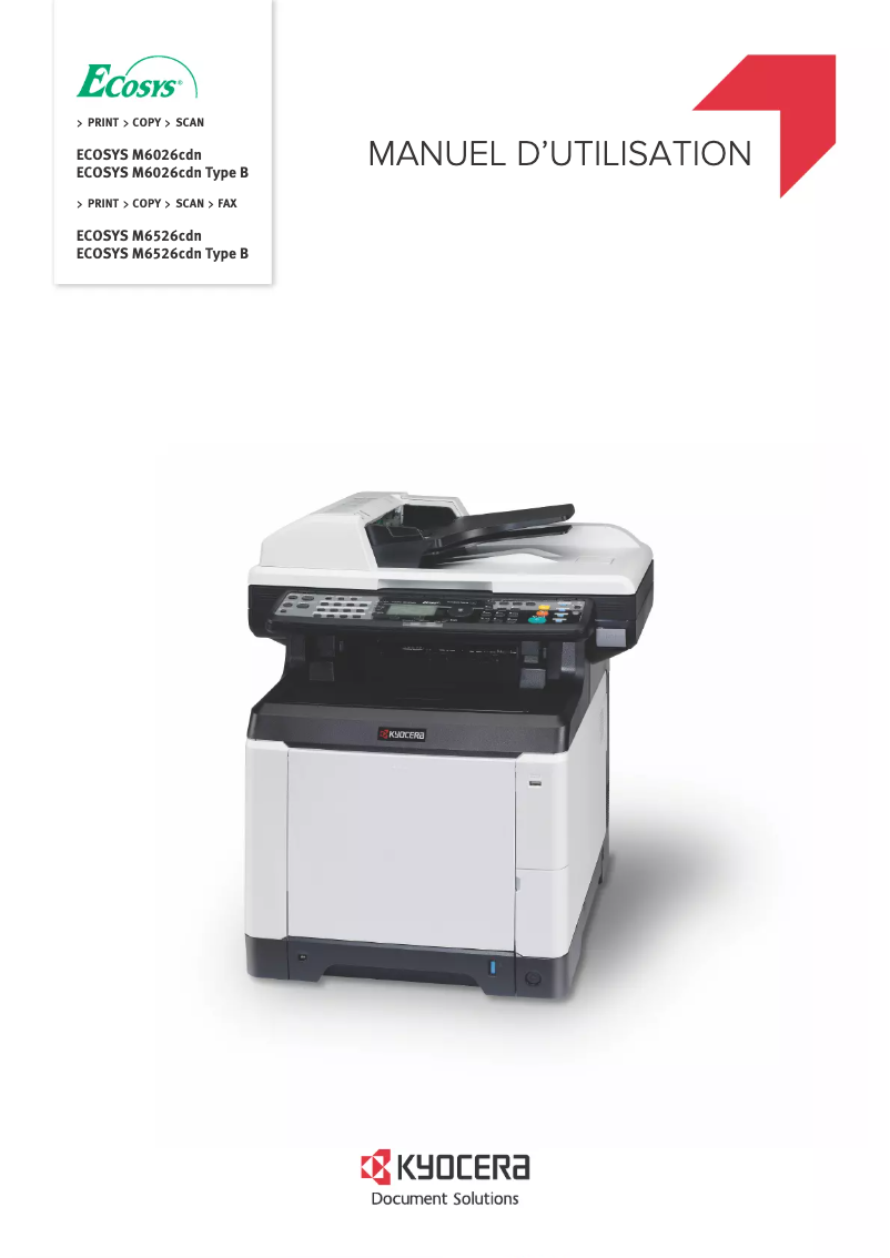 Página 1 del manual Manual de usuario Kyocera Ecosys M6026cdn