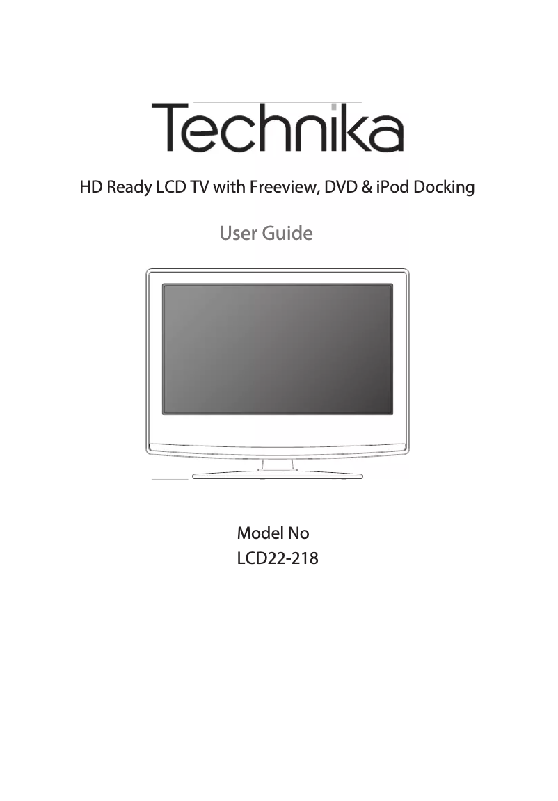 Página 1 del manual Manual de usuario Technika LCD22-218
