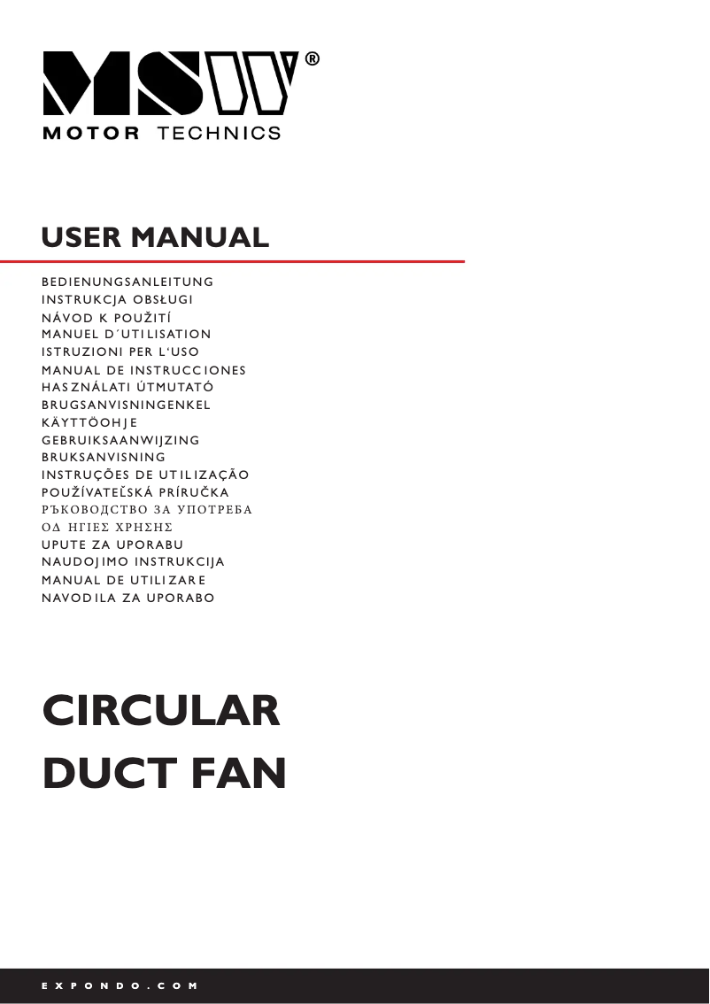 Imagen de la primera página del manual del dispositivo MSW-CDAIR-200S