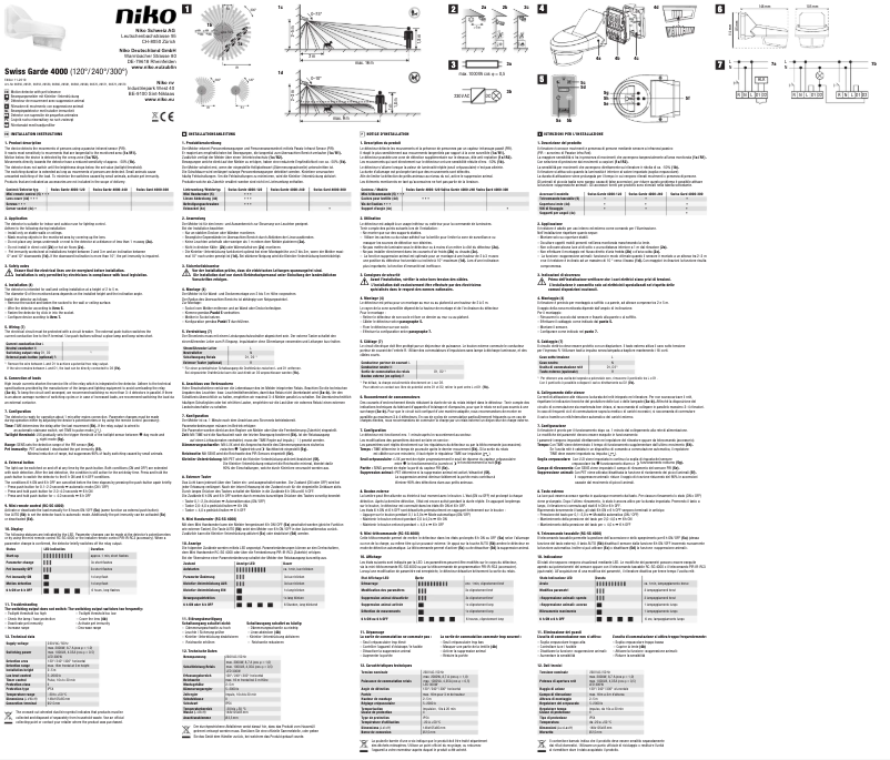 Página 1 del manual Manual de usuario Niko Swiss Garde 4000