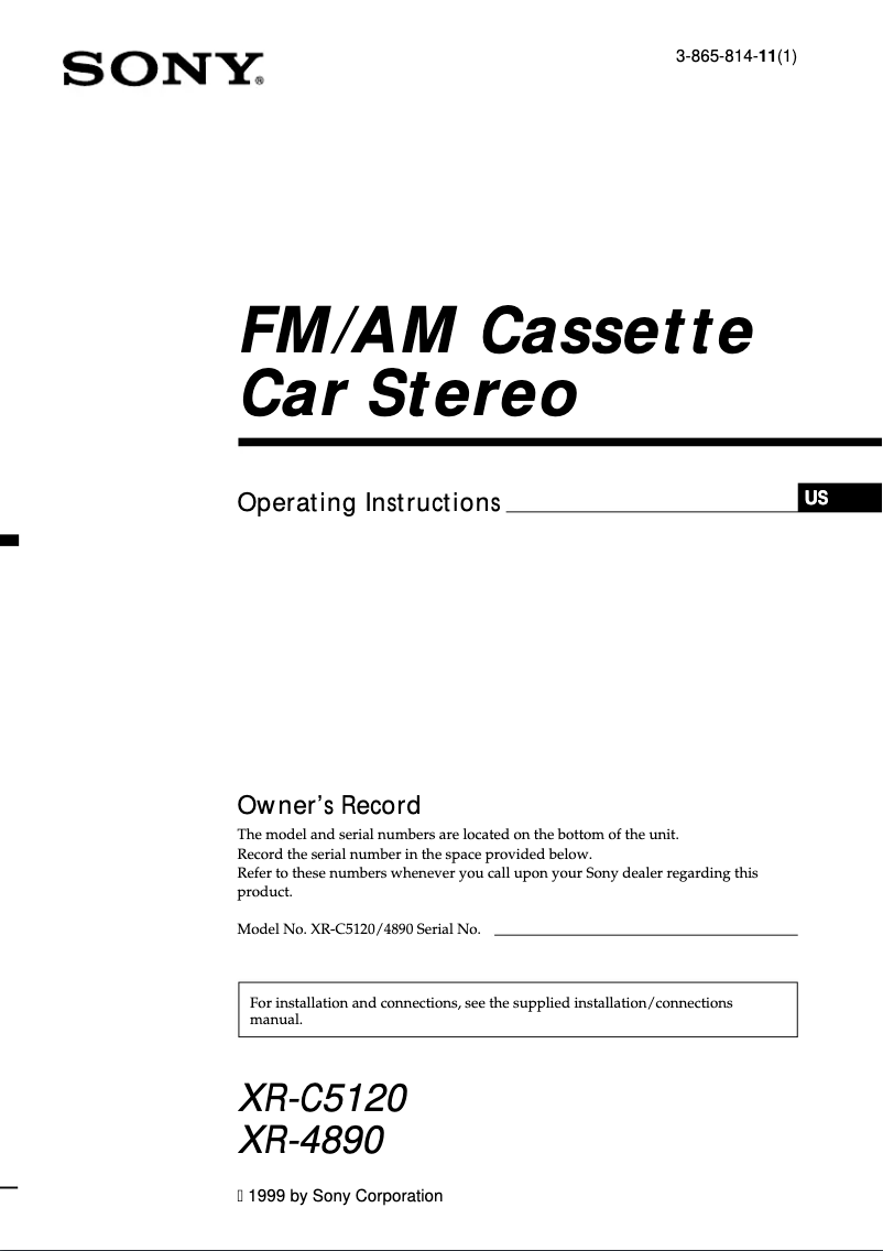 Imagen de la primera página del manual del dispositivo XR-C5120