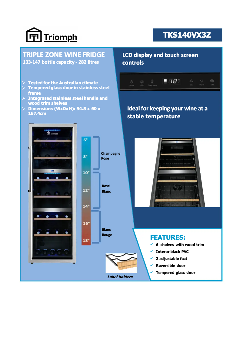 Imagen de la primera página del manual del dispositivo TKS140VX3Z