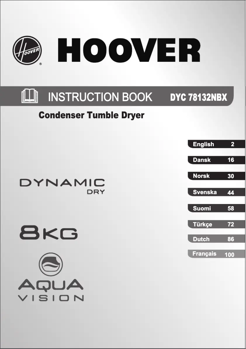 Página 1 del manual Manual de usuario Hoover DYC 78132NBX-S