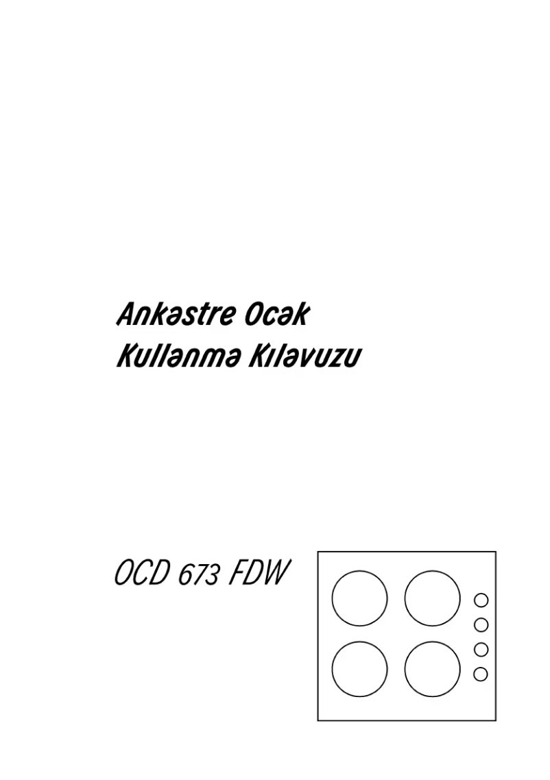 Página 1 del manual Manual de usuario Arçelik OCD 673 FDW