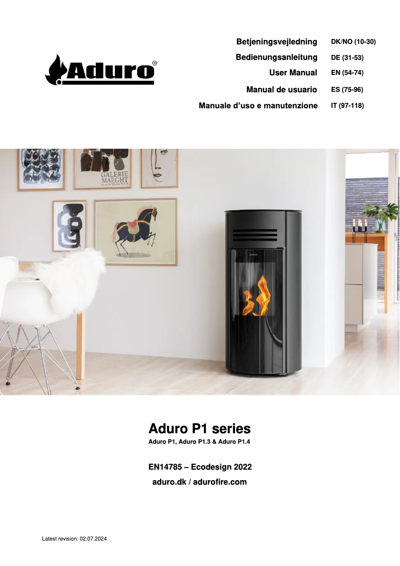 Imagen de la primera página del manual del dispositivo P1