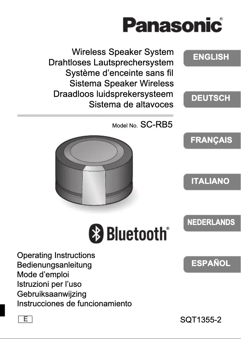 Imagen de la primera página del manual del dispositivo SC-RB5E