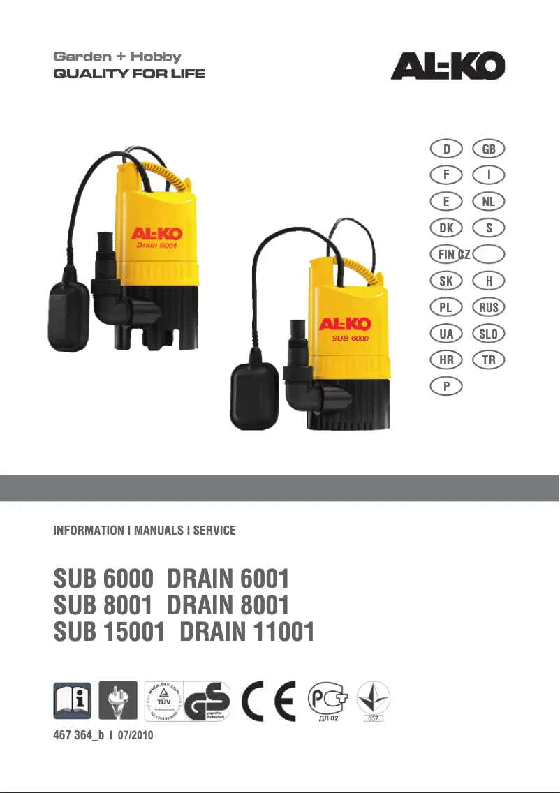 Página 1 del manual Manual de usuario AL-KO Drain 6001