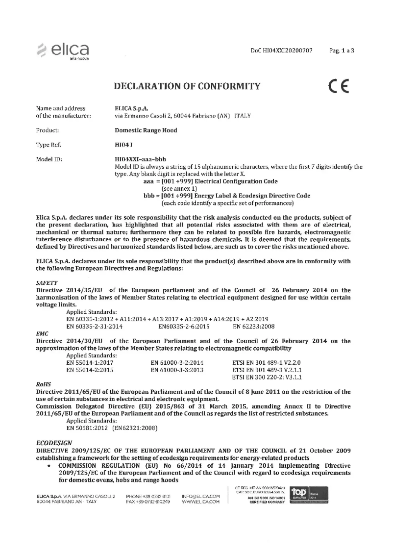Imagen de la primera página del manual del dispositivo PRF0167054