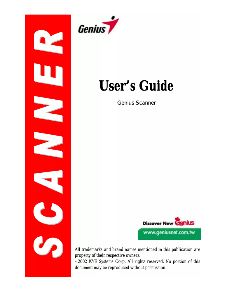 Página nº 1 - Manual de usuario Genius ColorPage HR7X Slim