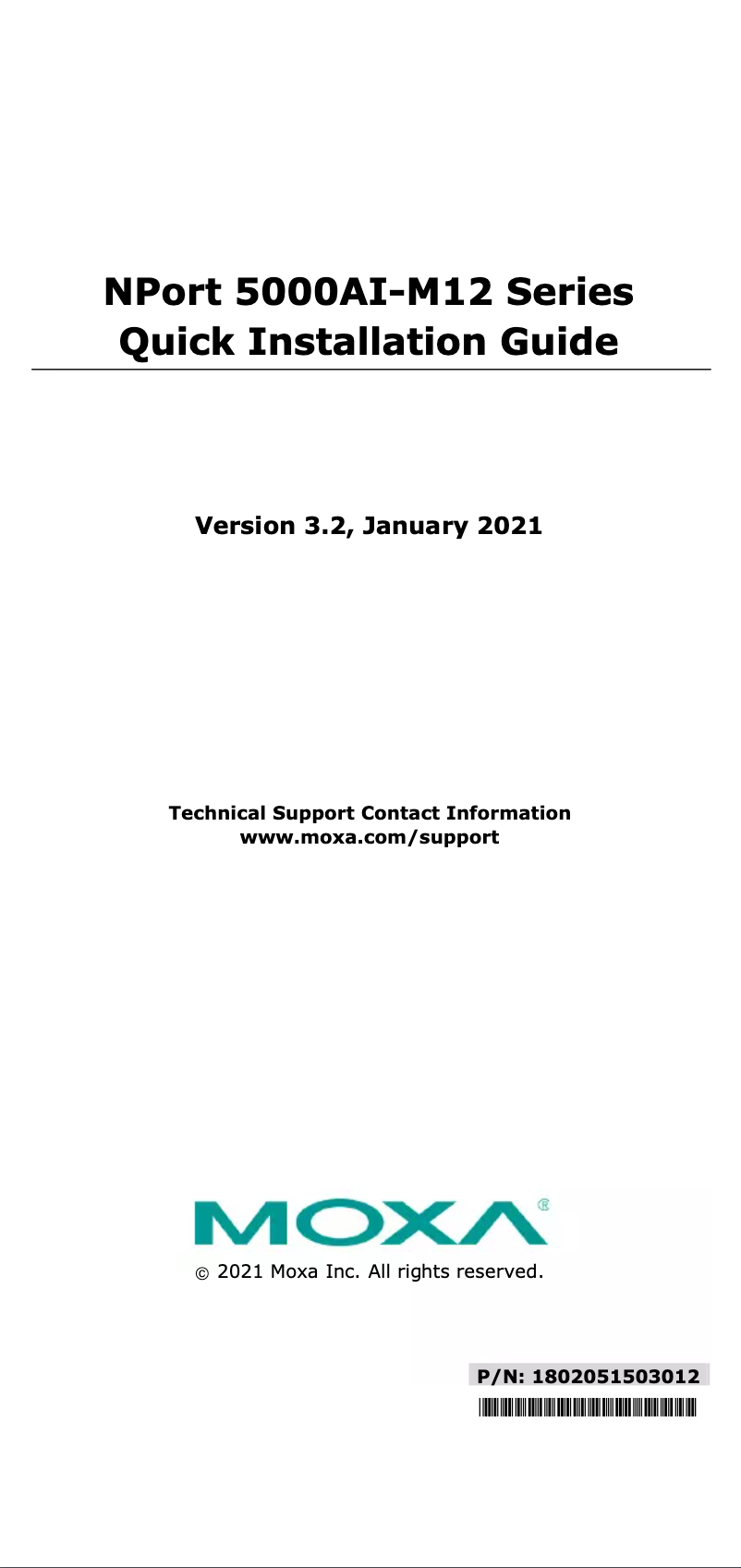Página 1 del manual Manual de usuario Moxa NPort 5150AI-M12-CT