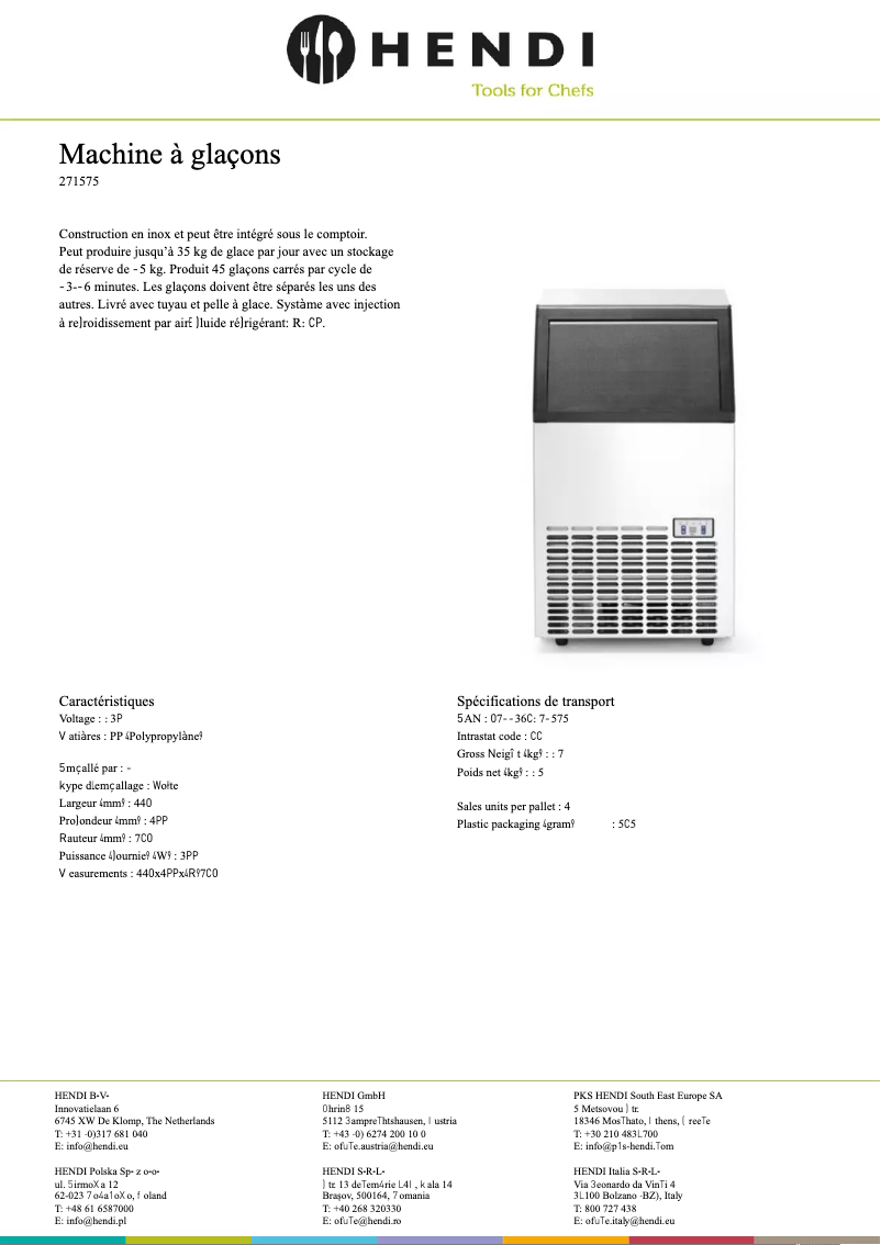 Página 1 del manual Ficha técnica Arktic 271575