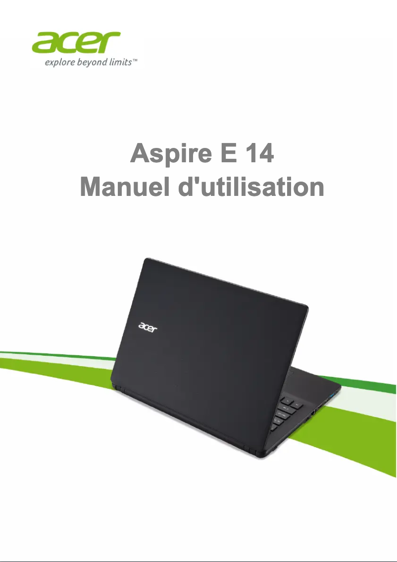 Imagen de la primera página del manual del dispositivo Aspire E14 ES1-411