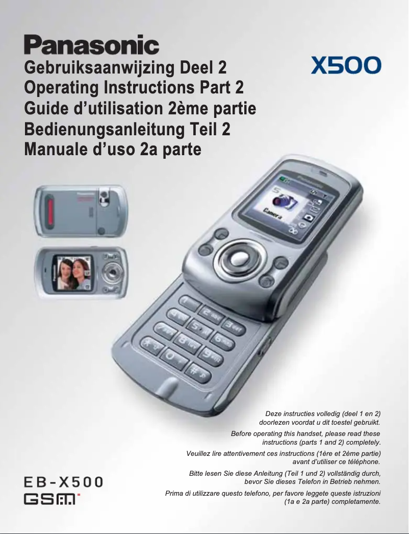 Página 1 del manual Instrucciones / montaje Panasonic X500