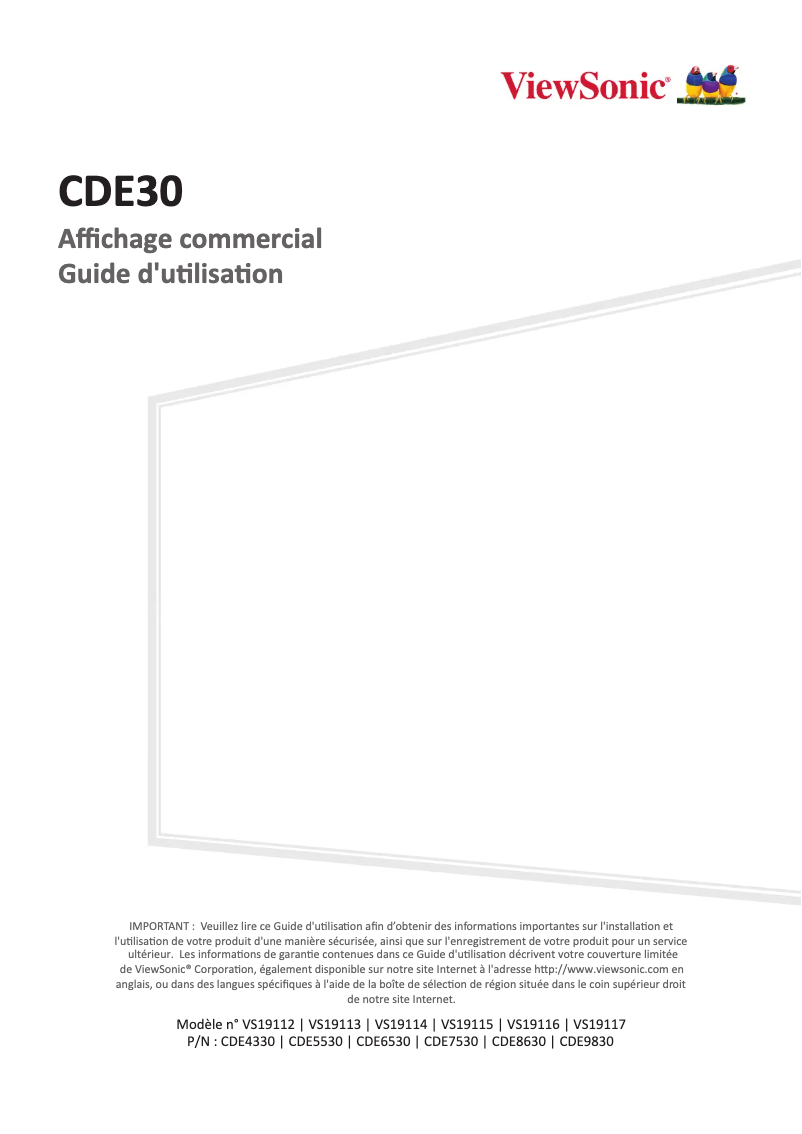 Imagen de la primera página del manual del dispositivo CDE6530