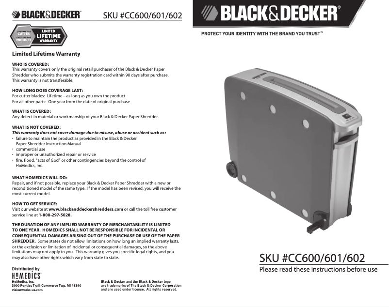 Página nº 1 - Manual de usuario Black & Decker CC602