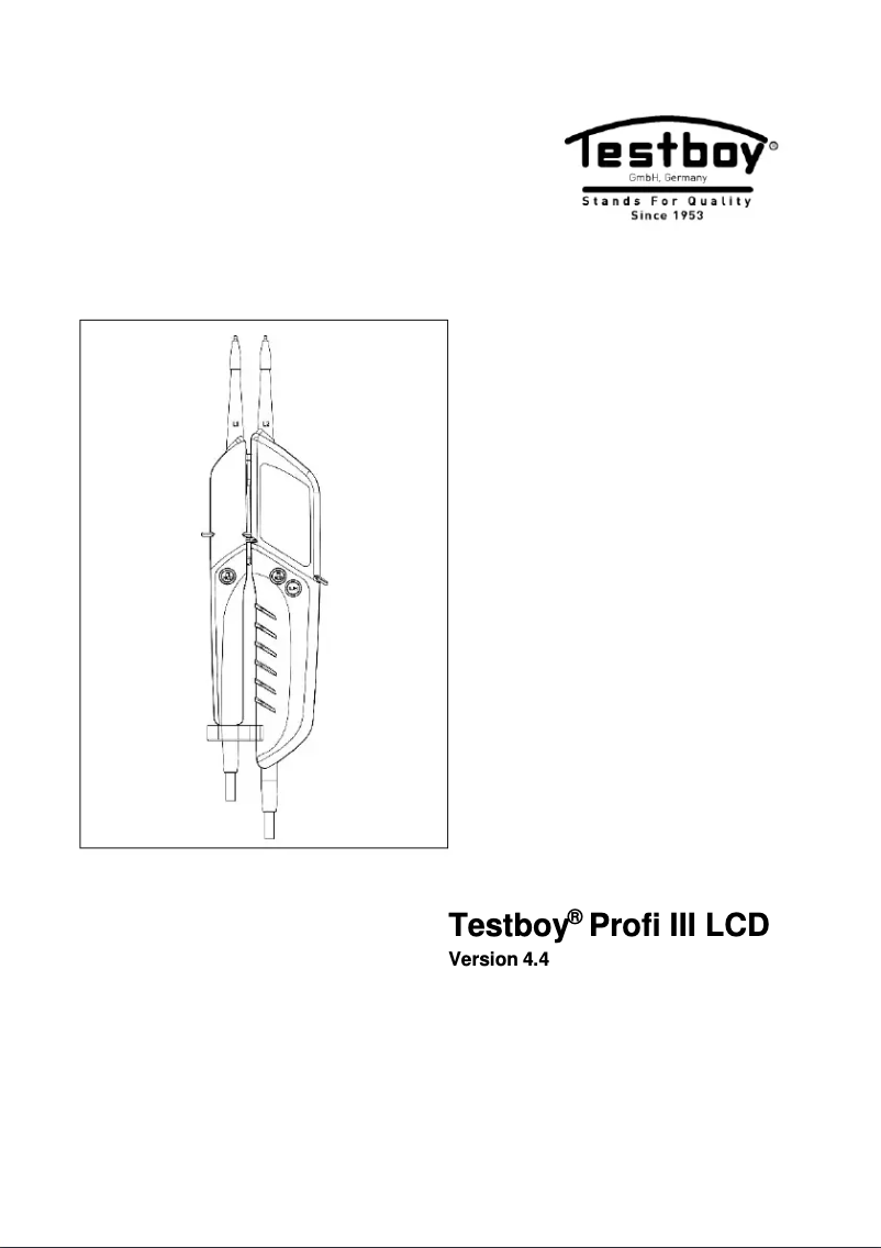 Página nº 1 - Manual de usuario Testboy Profi III LCD