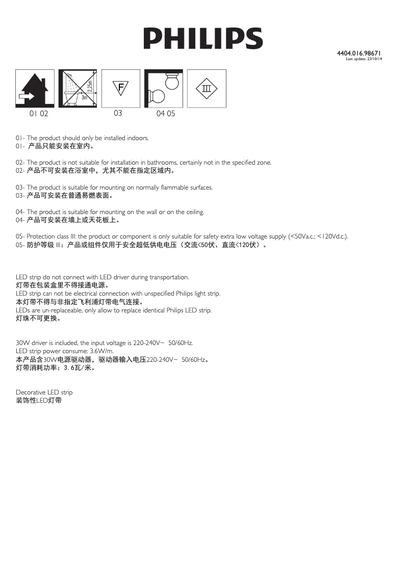Página nº 1 - Manual de usuario Philips Linea 31059/31/66