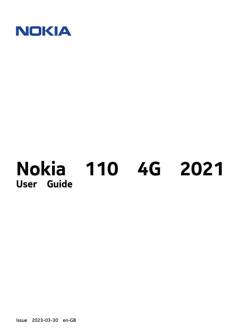 Imagen de la primera página del manual del dispositivo 110 4G 2021