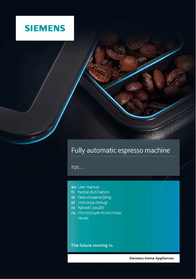 Página 1 del manual Manual de usuario Siemens EQ.500 Integral TP501R09