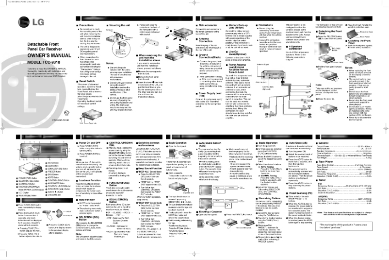 Imagen de la primera página del manual del dispositivo TCC-9310