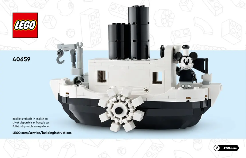 Página 1 del manual Manual de usuario Lego Mini Steamboat Willie 40659