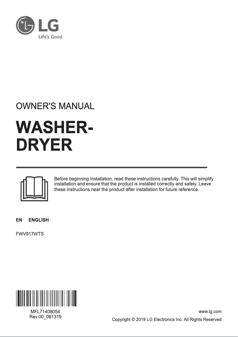 Página nº 1 - Manual de usuario LG FWV917WTS