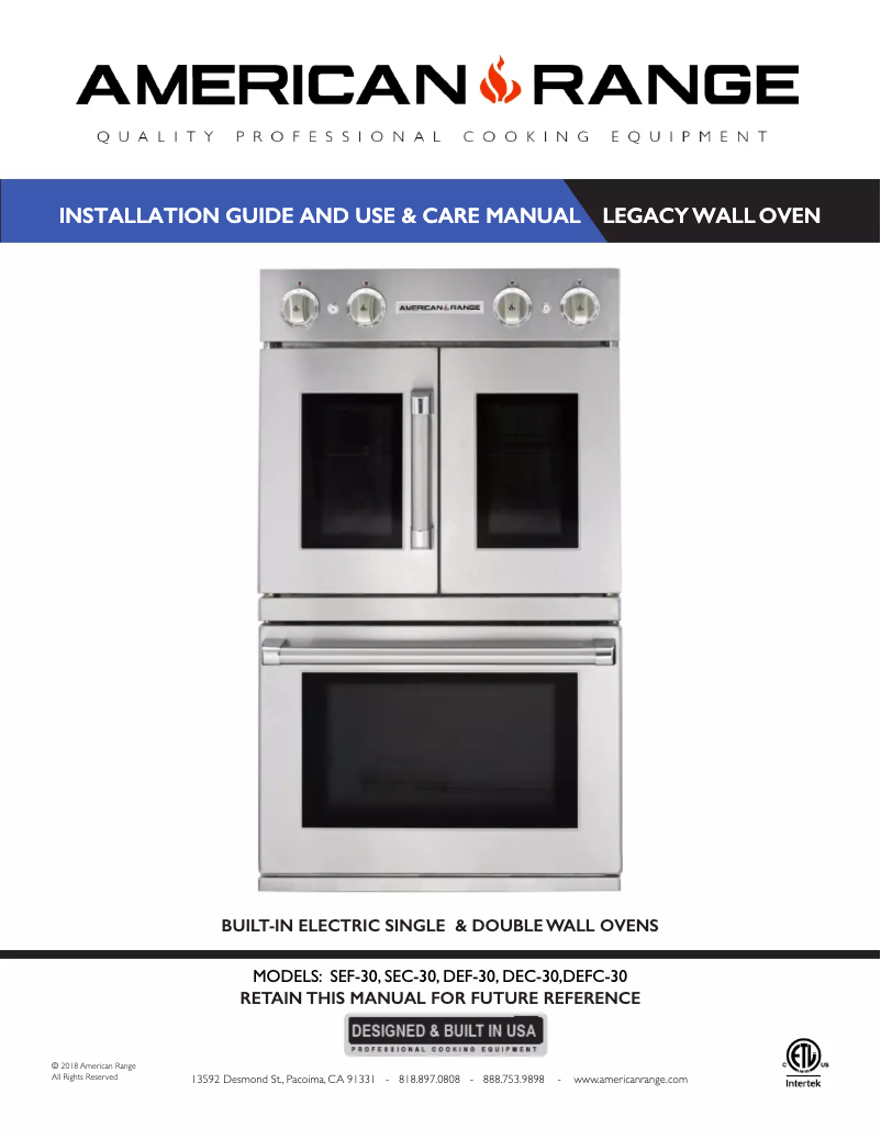 Imagen de la primera página del manual del dispositivo SEF30