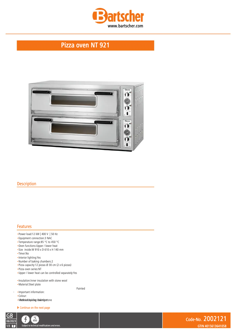 Imagen de la primera página del manual del dispositivo NT 921