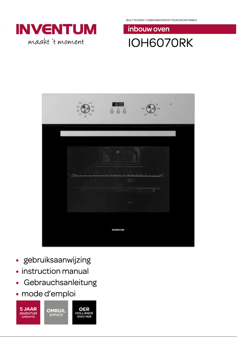 Imagen de la primera página del manual del dispositivo IOH6070RK