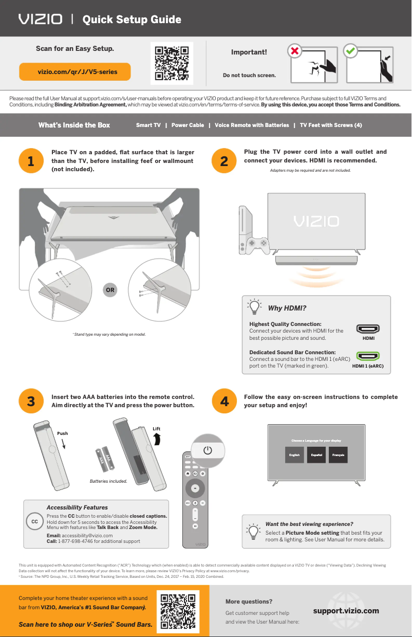 Imagen de la primera página del manual del dispositivo V655-J04
