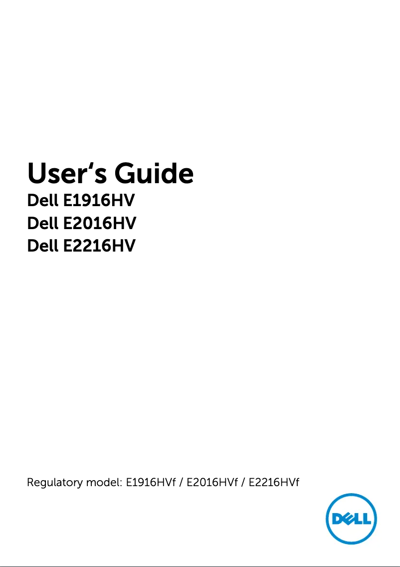 Imagen de la primera página del manual del dispositivo E2016HV
