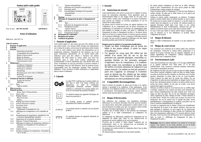 Imagen de la primera página del manual del dispositivo AB7-WS-30A