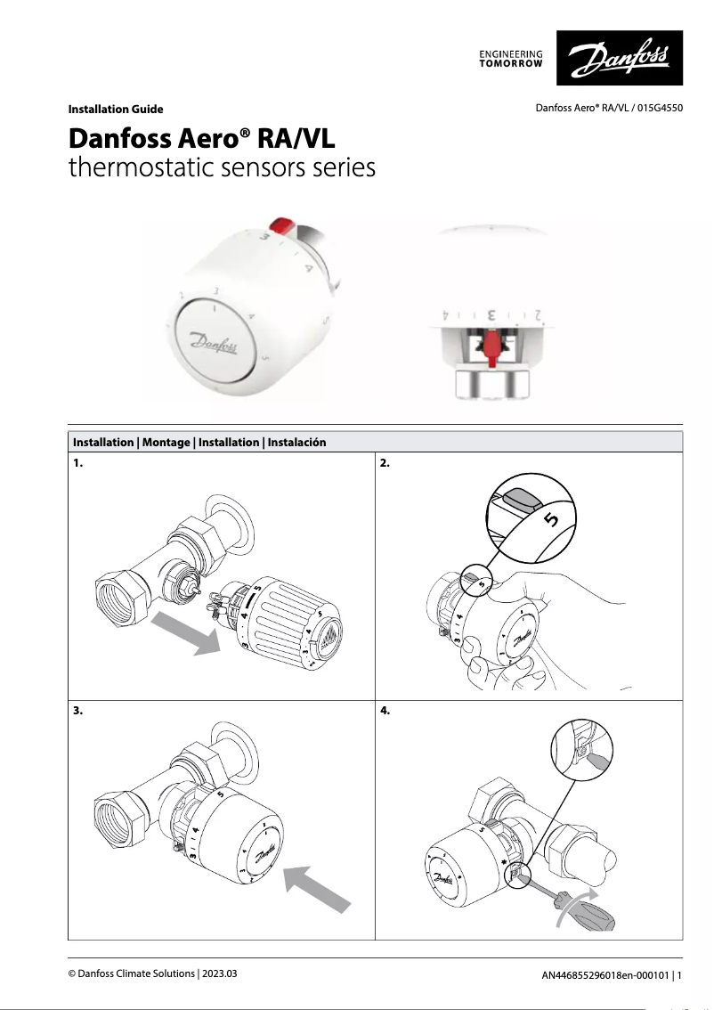 Imagen de la primera página del manual del dispositivo Aero RA/VL
