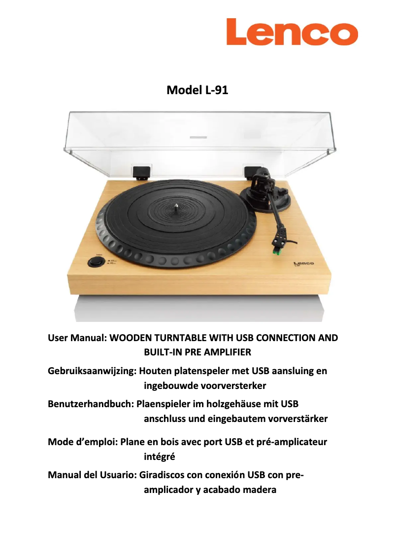 Imagen de la primera página del manual del dispositivo L-91