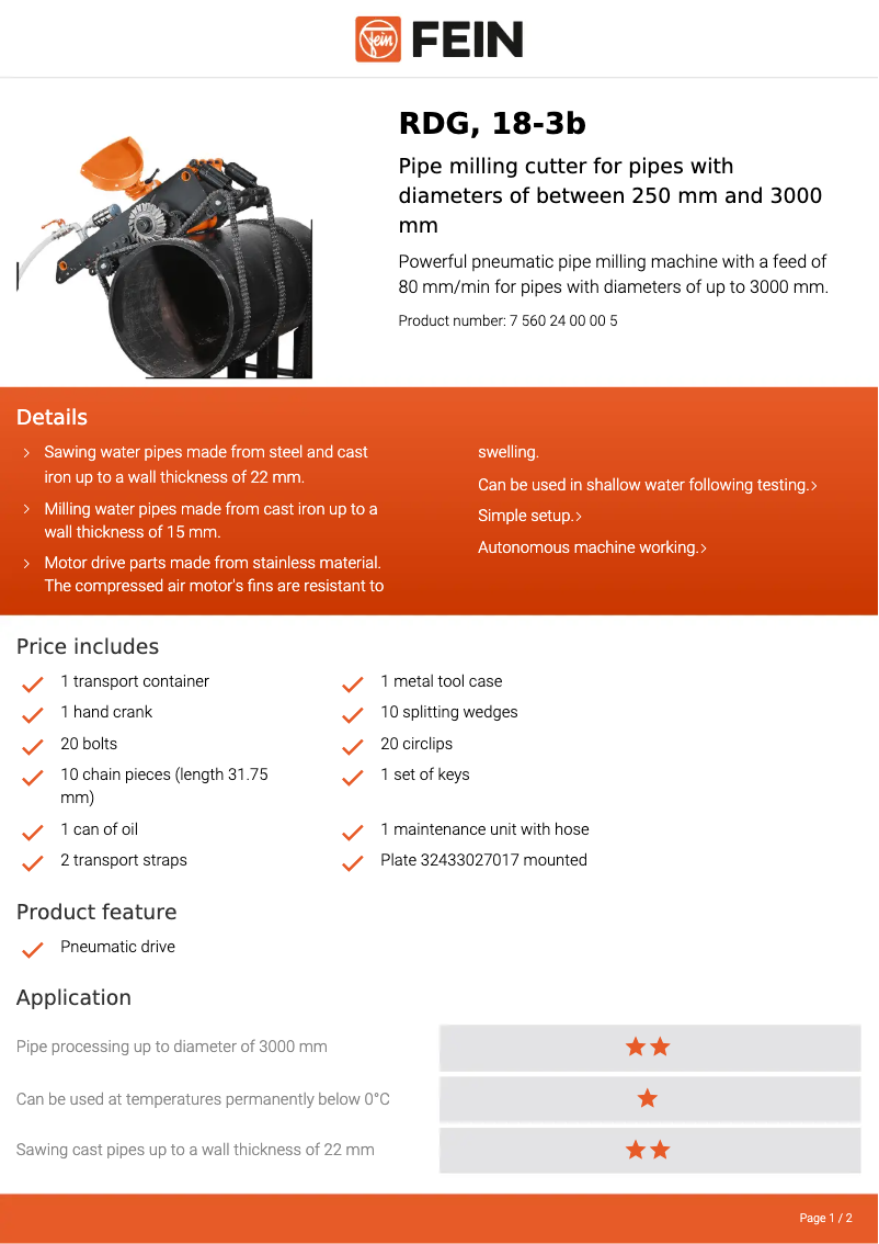 Imagen de la primera página del manual del dispositivo RDG 18-3b