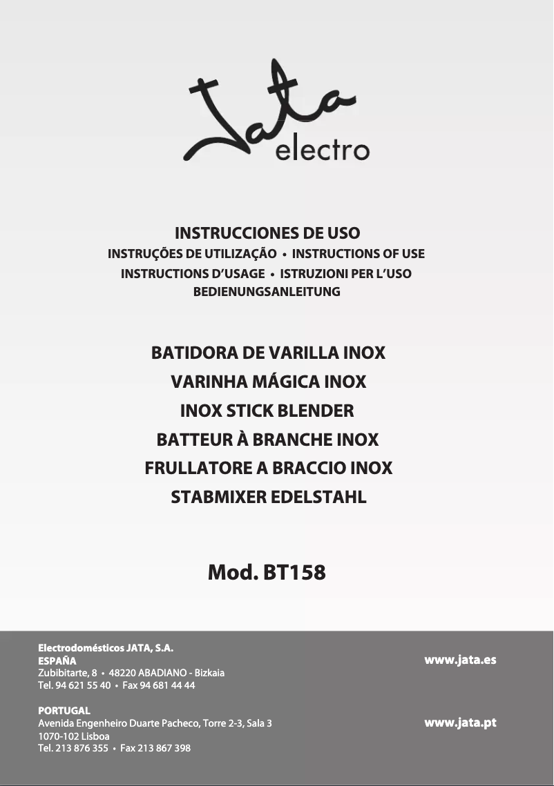 Página 1 del manual Manual de usuario Jata BT158
