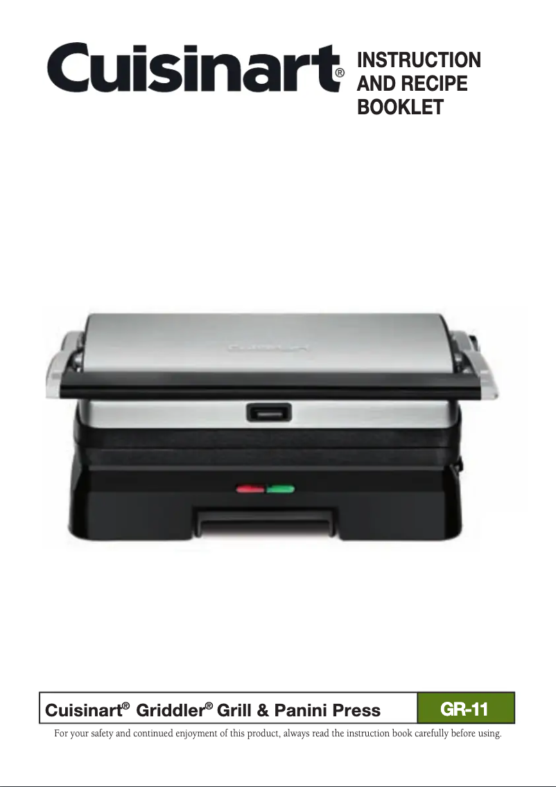 Imagen de la primera página del manual del dispositivo Griddler GR-11