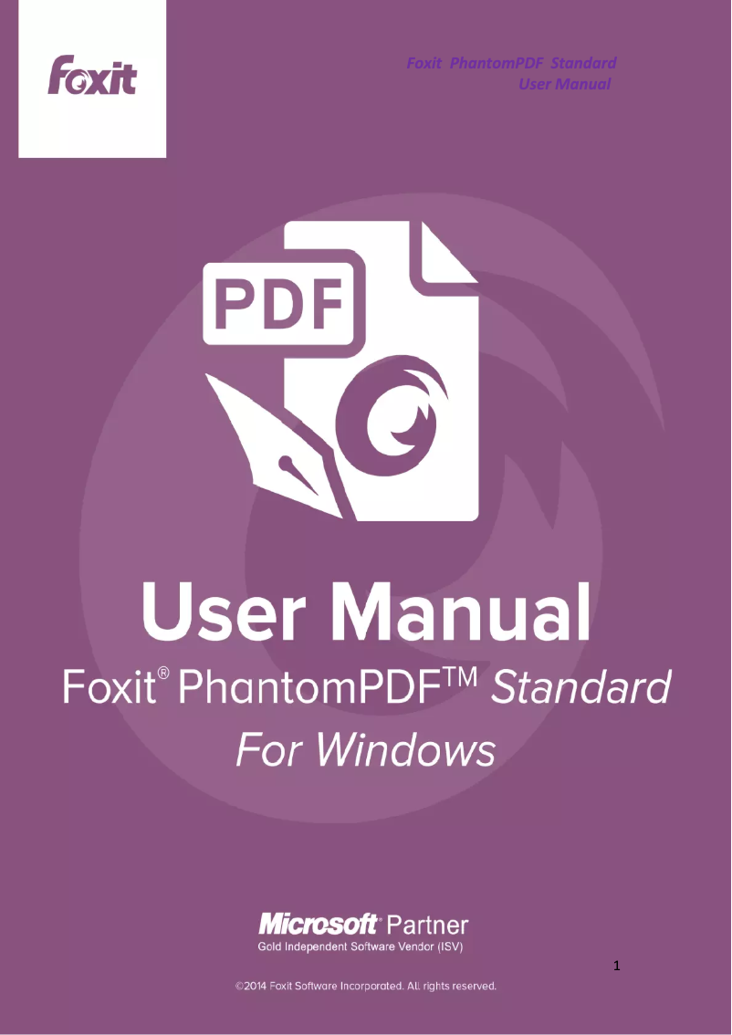 Página 1 del manual Manual de usuario Foxit PhantomPDF 7.0