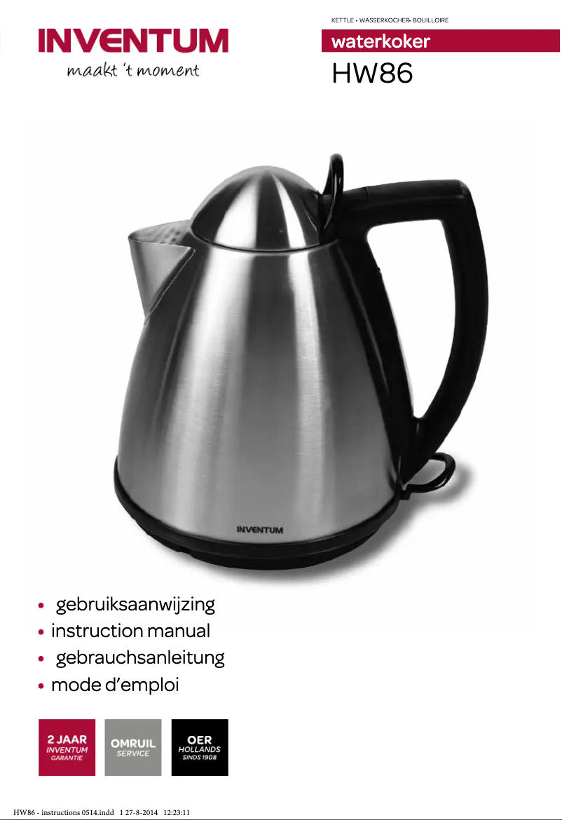 Página 1 del manual Manual de usuario Inventum HW86