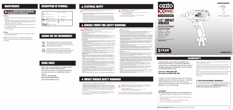 Imagen de la primera página del manual del dispositivo PXBWS-230