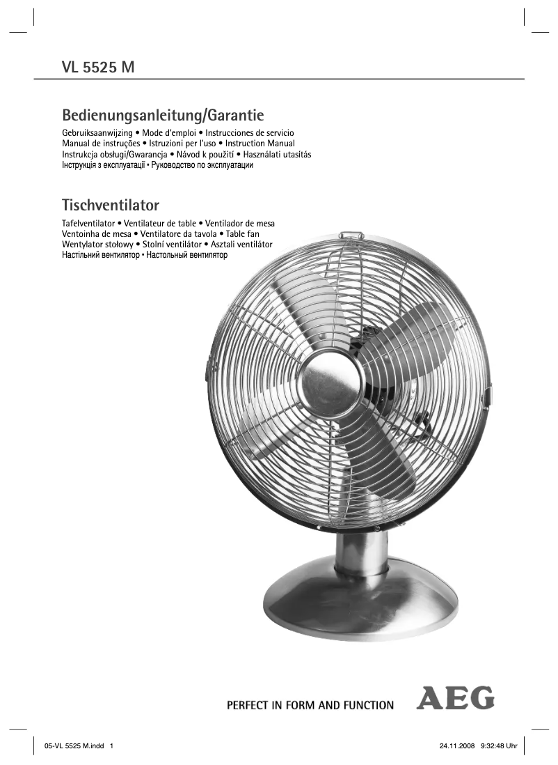 Imagen de la primera página del manual del dispositivo VL 5525 M
