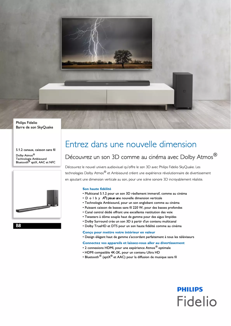 Imagen de la primera página del manual del dispositivo B8