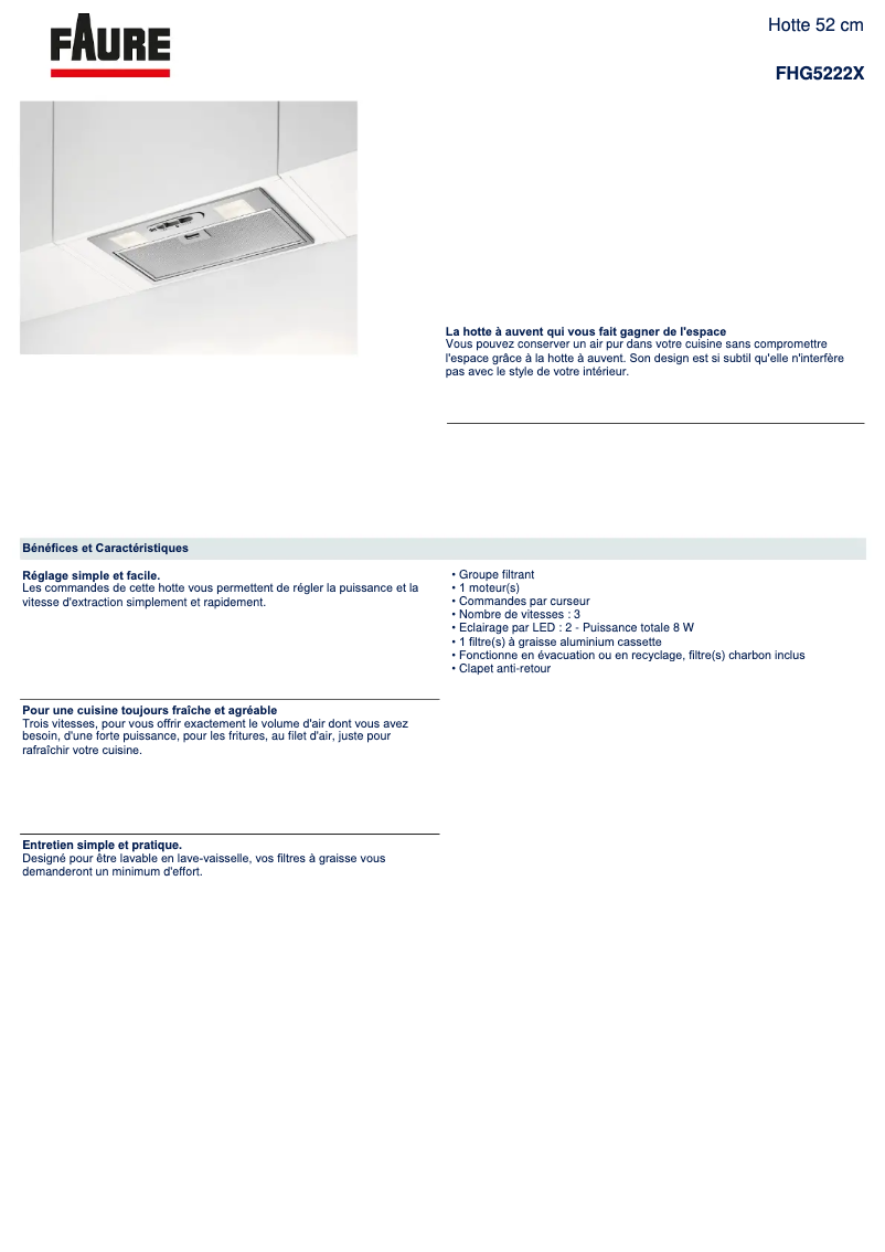 Imagen de la primera página del manual del dispositivo FHG5222X