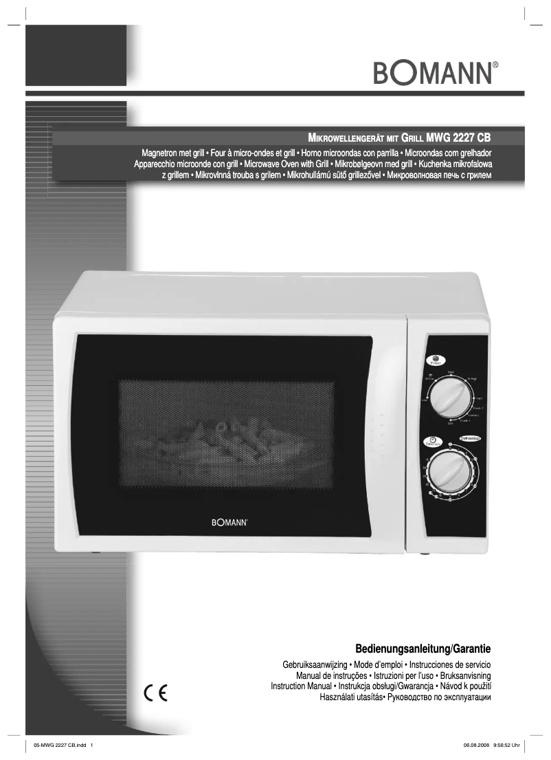 Imagen de la primera página del manual del dispositivo MW 2227