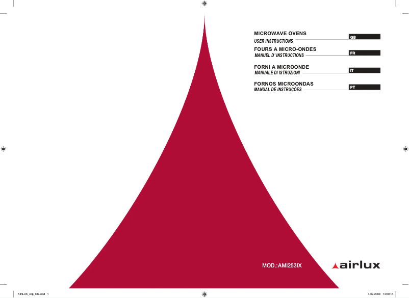 Página 1 del manual Manual de usuario Airlux AMI253BK