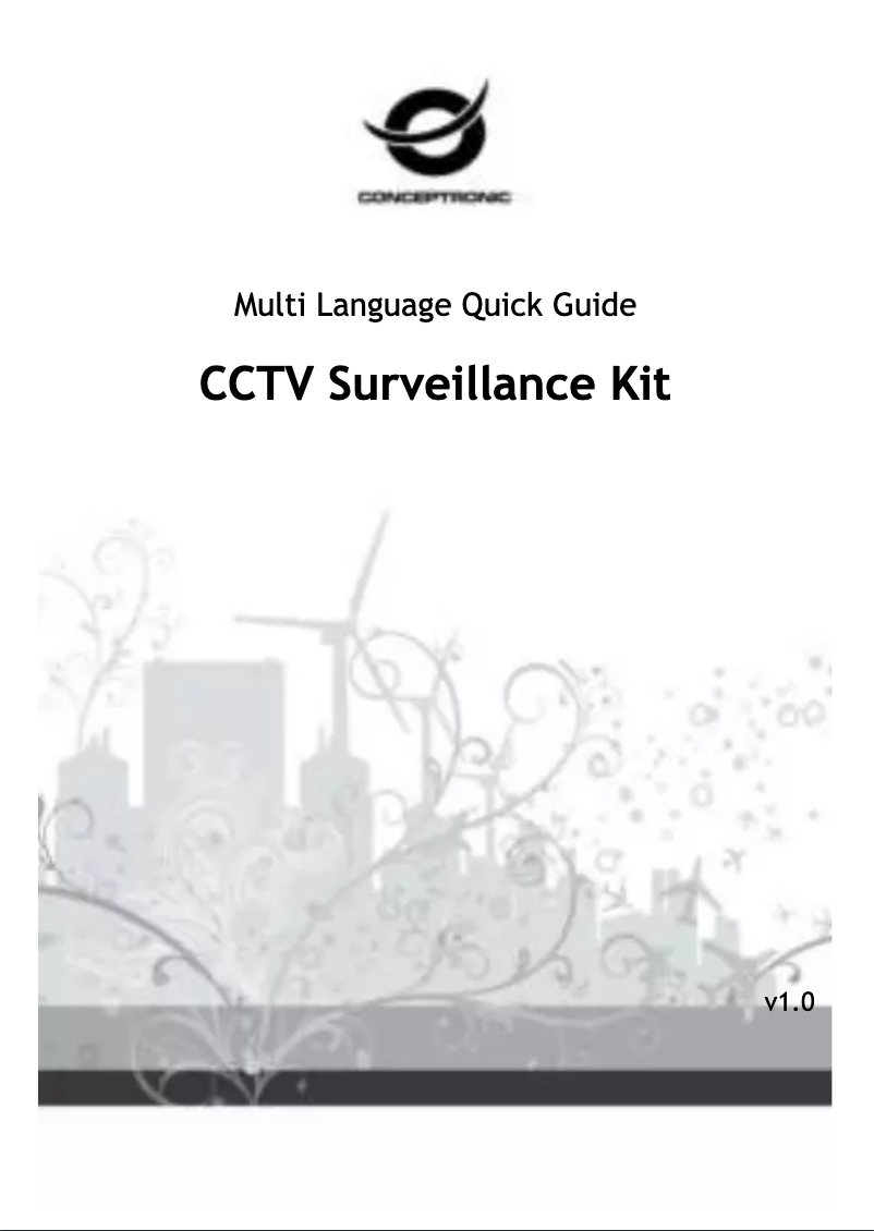 Imagen de la primera página del manual del dispositivo CCTV Surveillance Kit
