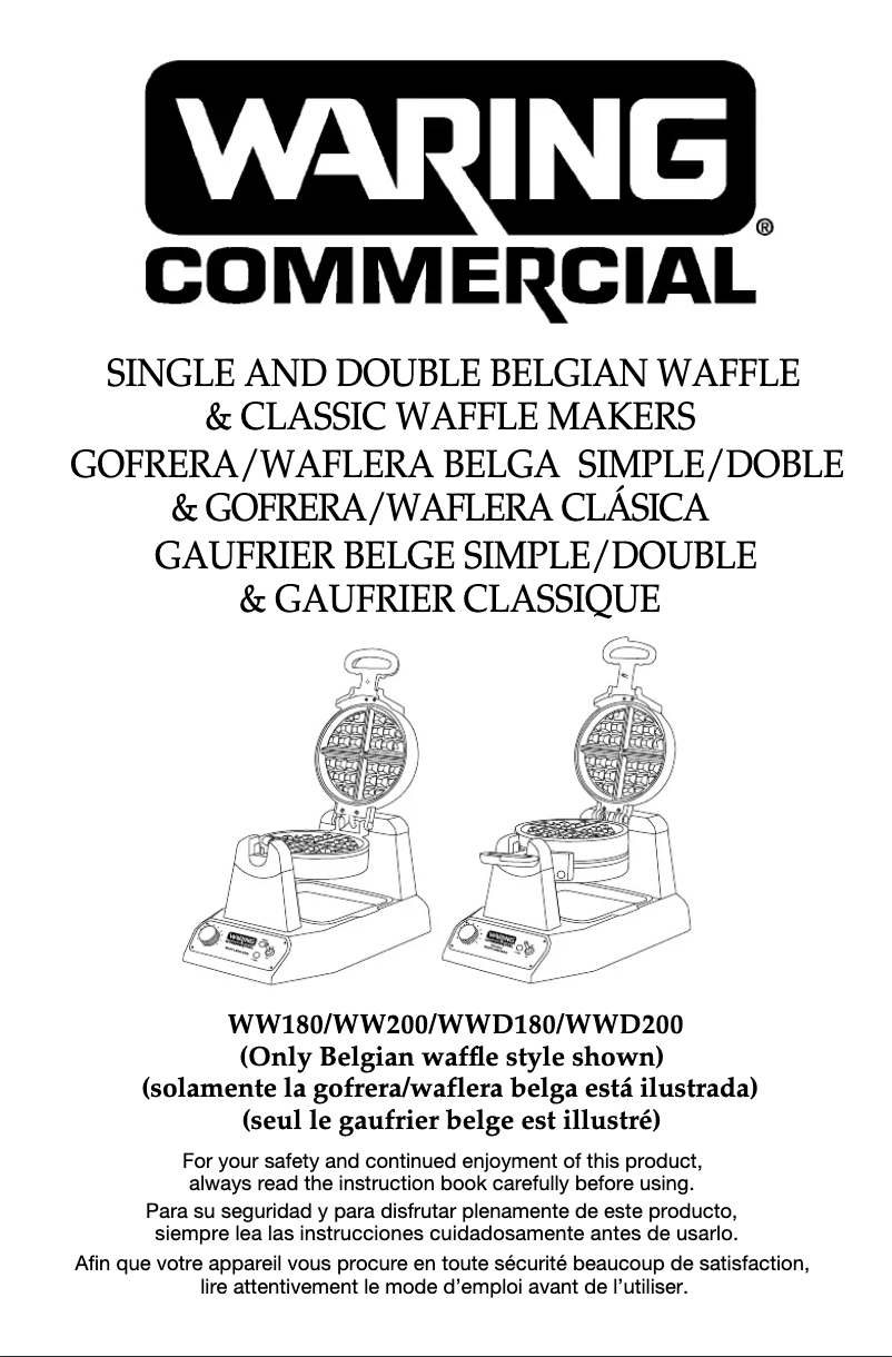 Página 1 del manual Instrucciones / montaje Waring Commercial WWD200